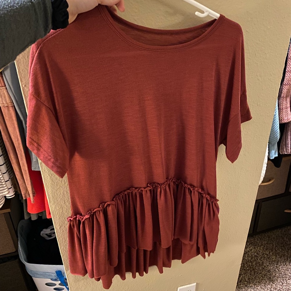 Red blouse